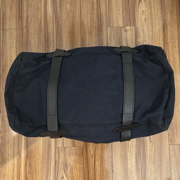 Vintage CC Filson Duffle Bag Navy Twill Leather RARE 23” - Picture 3 of 8